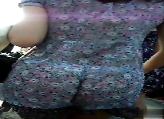 String under transparent dress