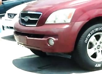 Flashing on a car lot